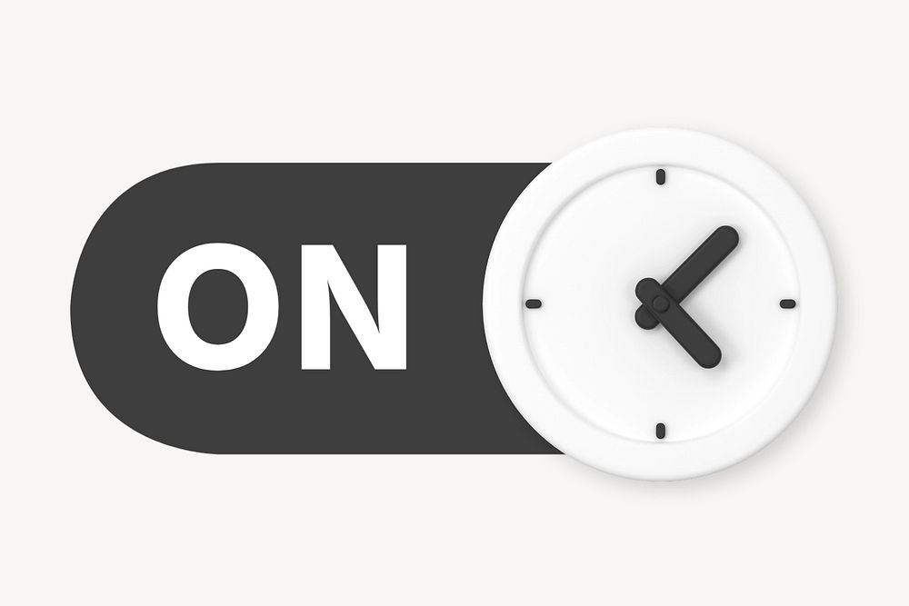 On clock icon, editable design