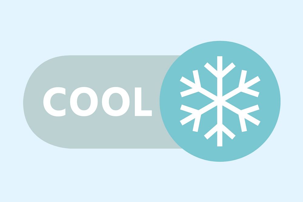 Cool snowflake icon, editable design