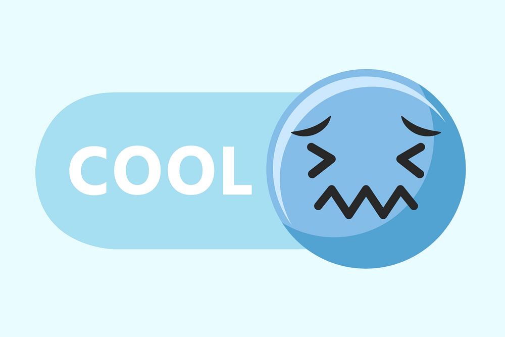 Cool emoticon icon, editable design