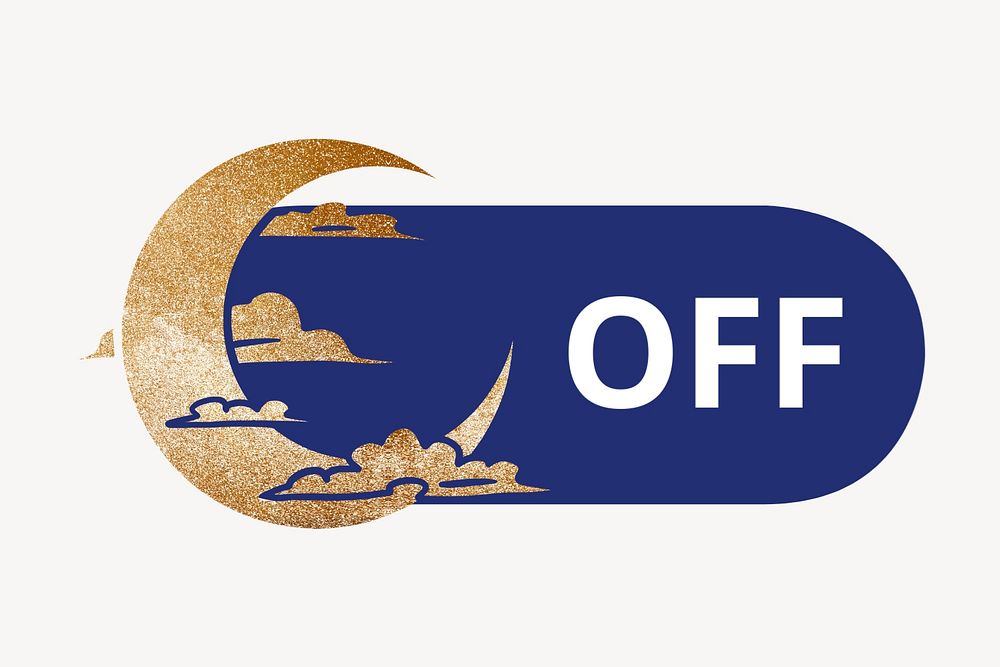 Off night mode icon, editable design