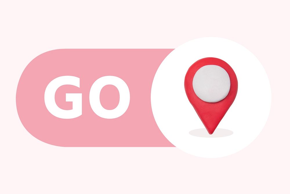 Location go icon, editable design