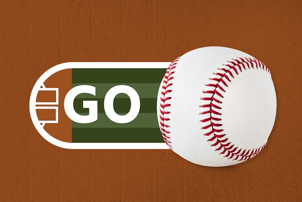 Go baseball icon, editable design