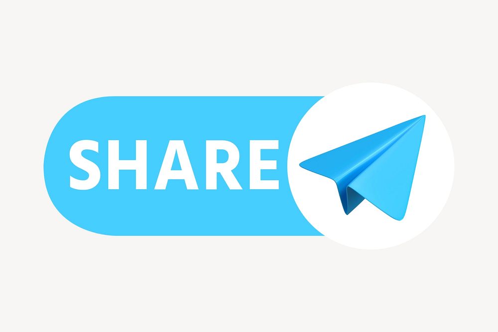 Share slide icon, paper airplane, editable design