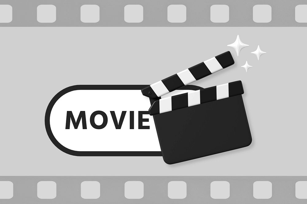 Movie slide icon, editable design