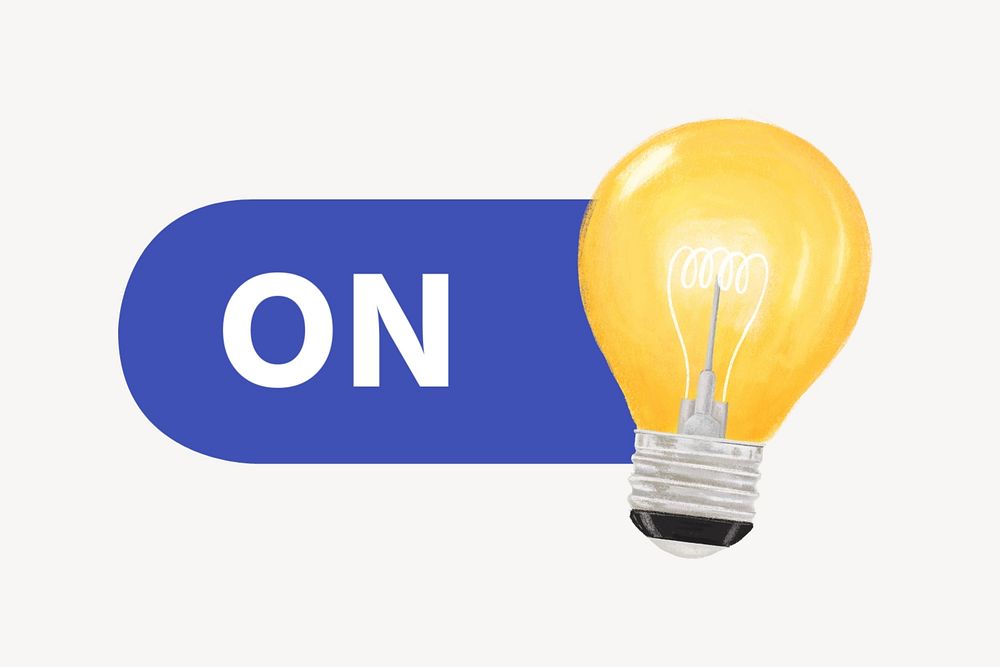 Light bulb slide icon, editable design