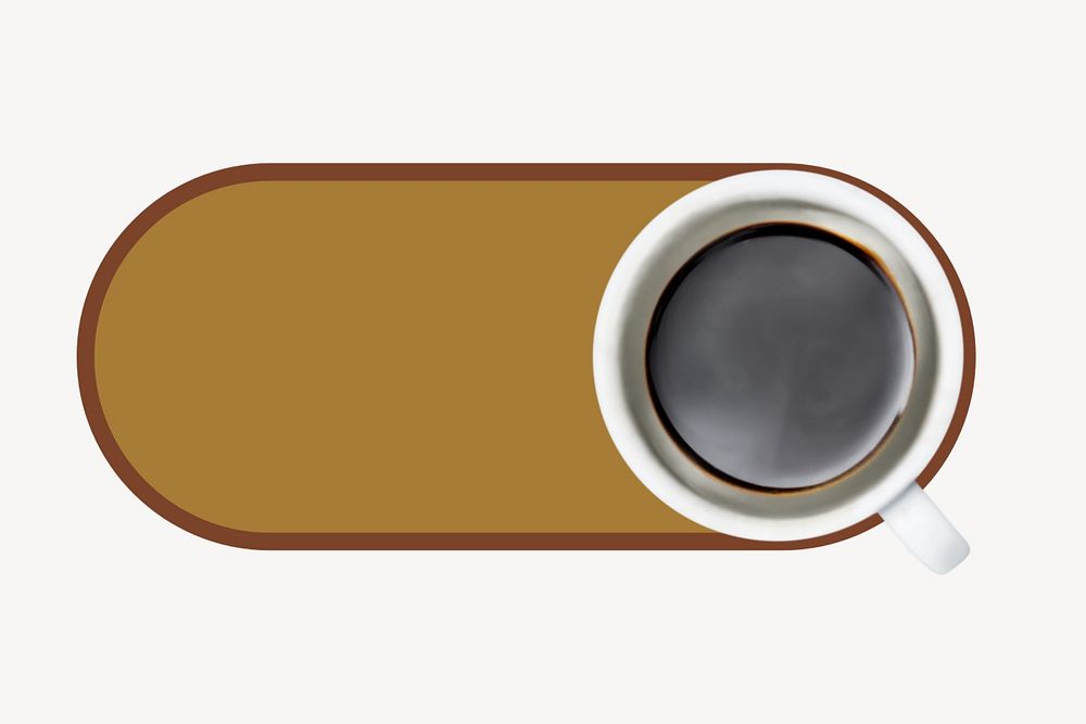 Black coffee slide icon, editable design