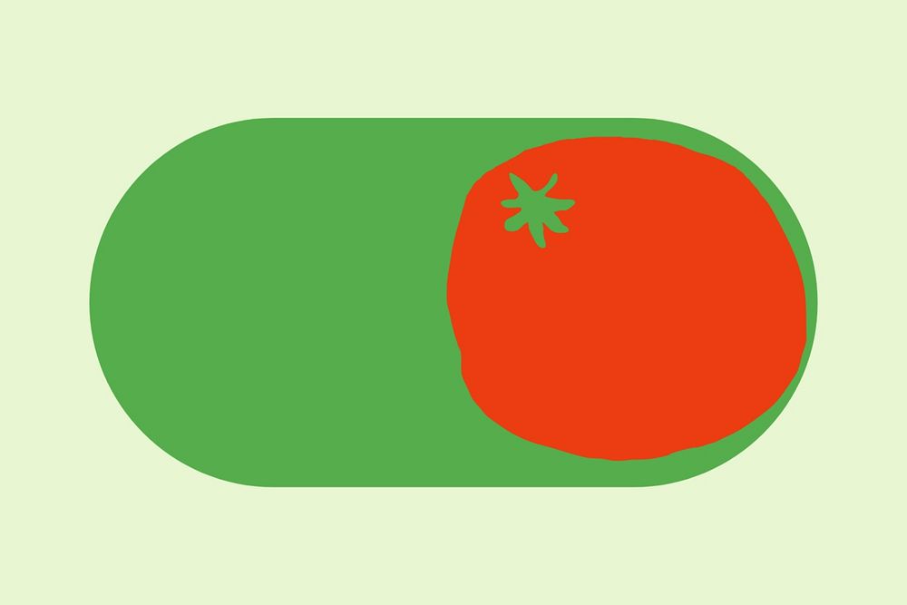 Tomato slide icon, editable design