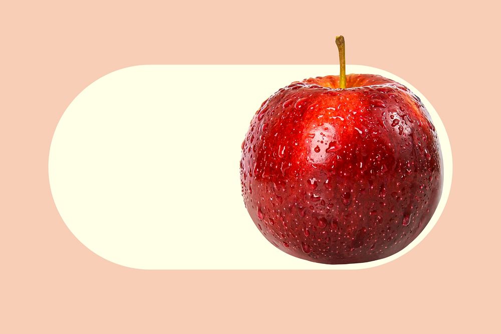 Red apple slide icon, editable design