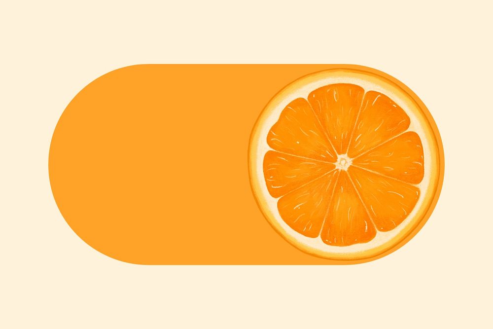 Orange slide icon, editable design