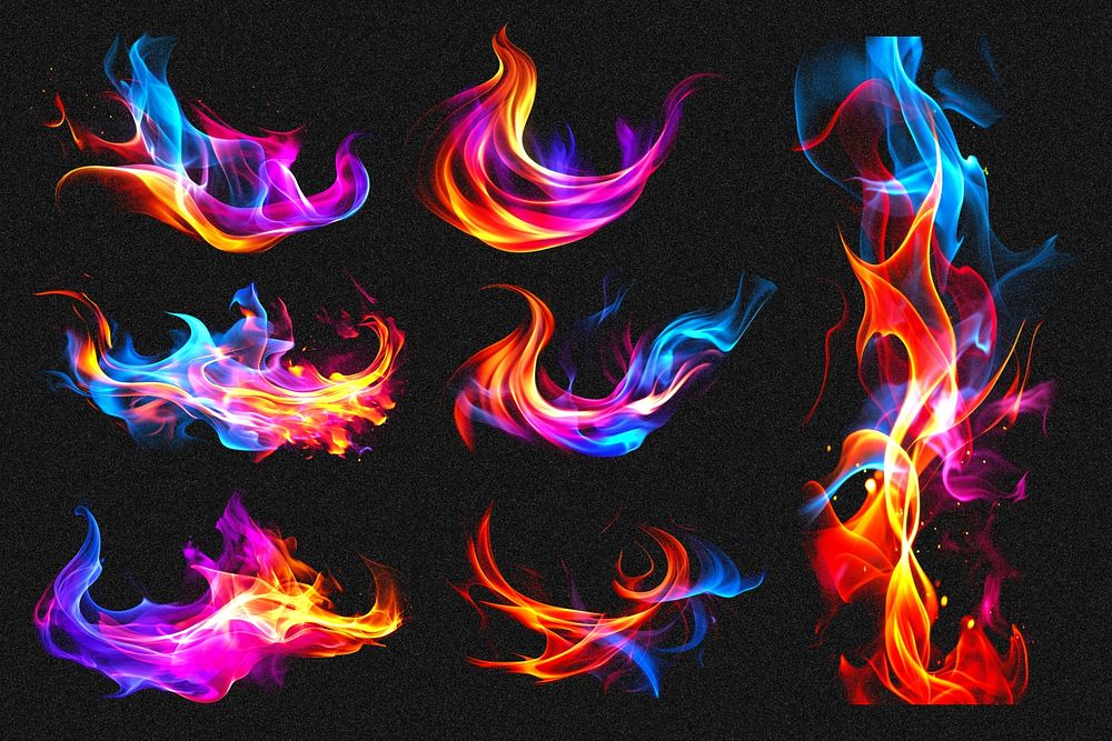 Fire effect isolated element set | Premium Editable Design - rawpixel