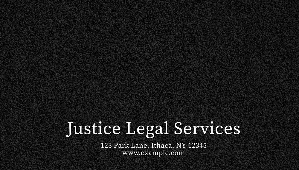 Legal consultant business card template, two sided editable design