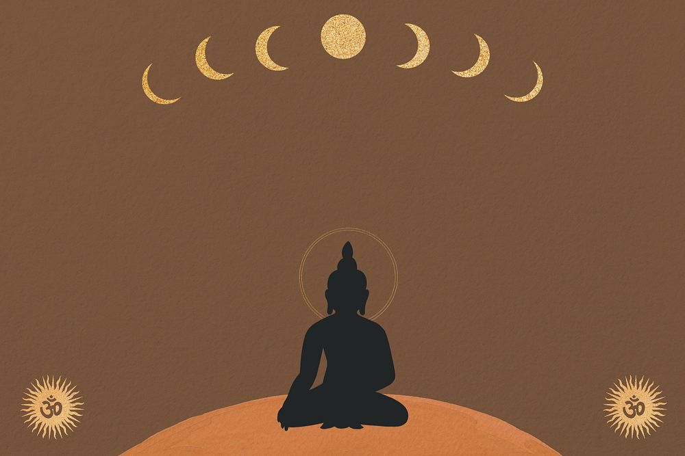 Editable Buddhism spiritual aesthetic background  