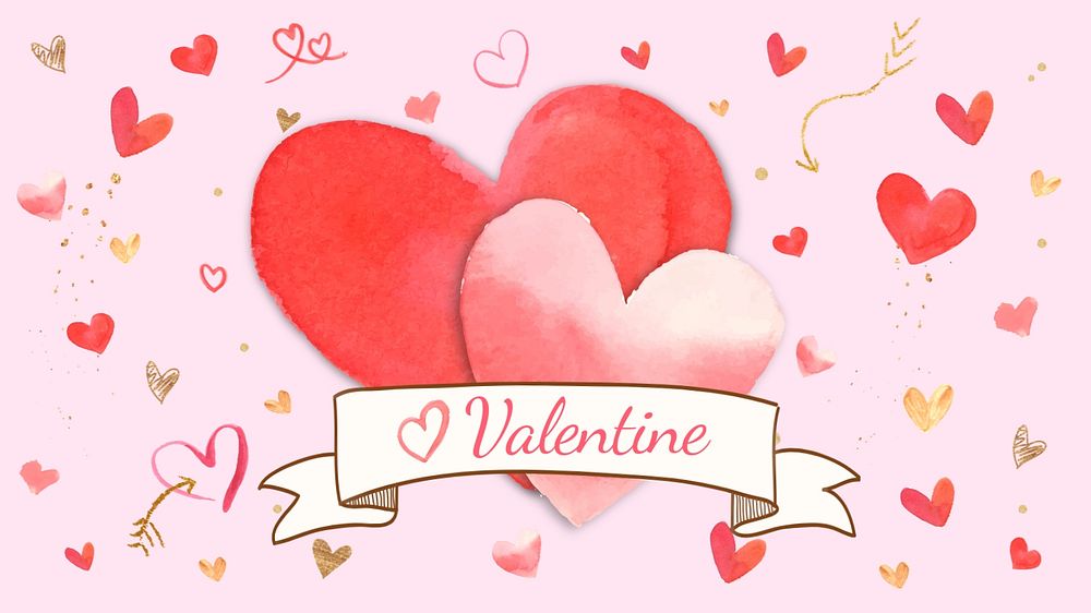 Happy Valentine's card background, editable design