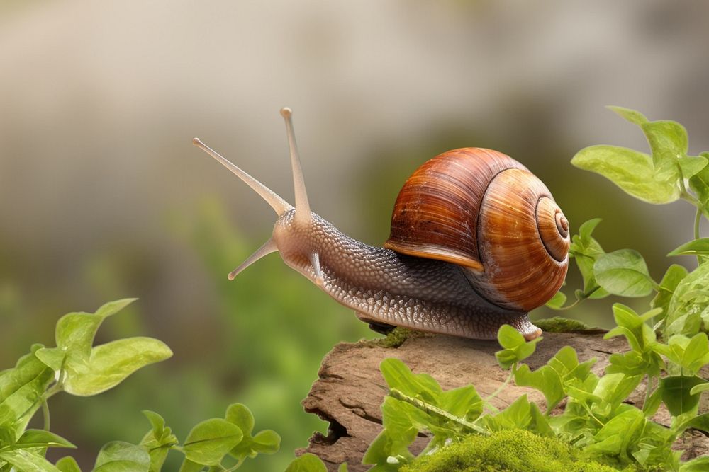 Snail animal wildlife nature remix, editable design