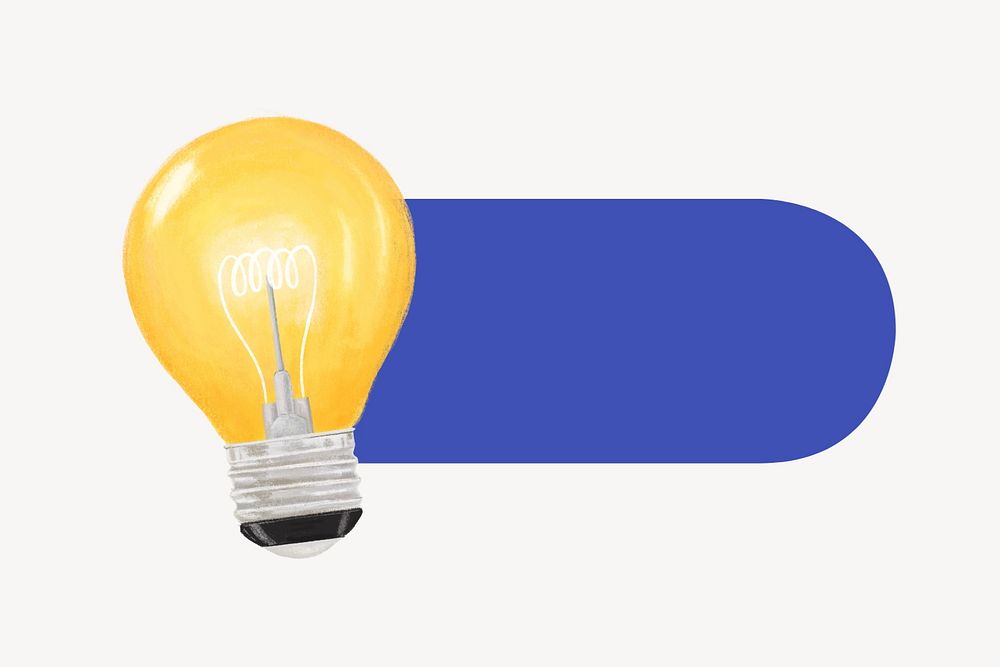 Light bulb slide icon, editable design