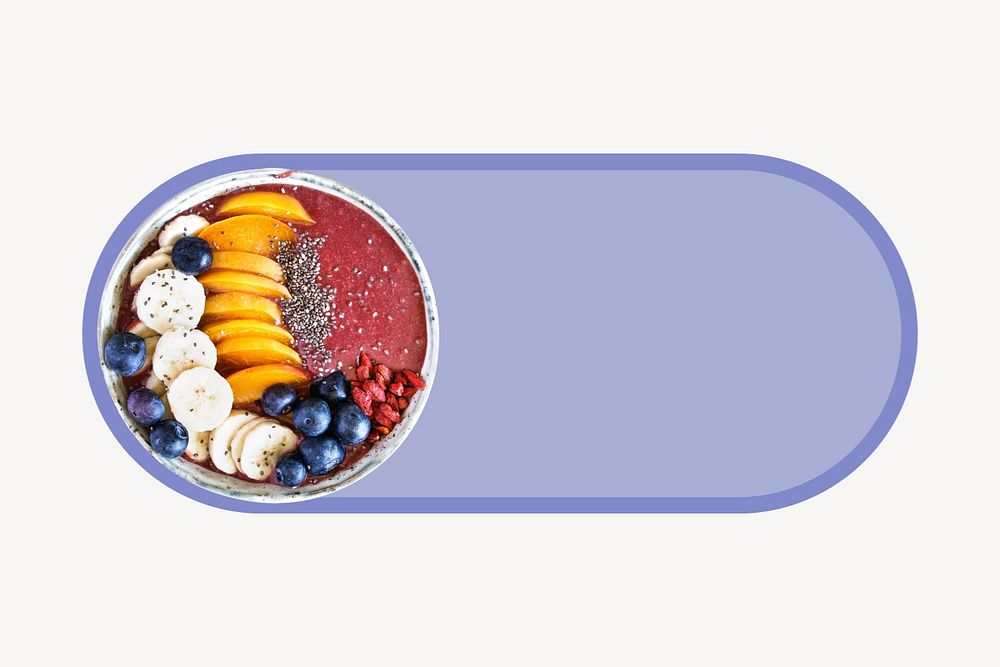 Acai bowl slide icon, editable design