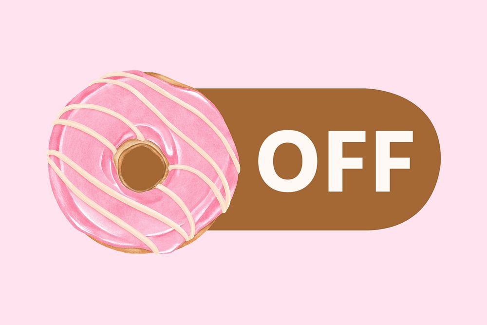 Donut slide icon, editable design