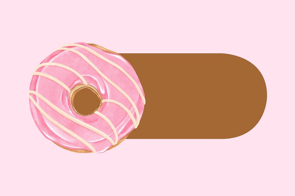 Donut slide icon, editable design