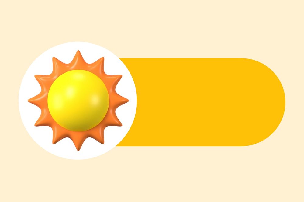 Sun slide icon, editable design