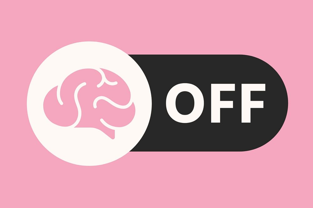 On brain icon, editable design