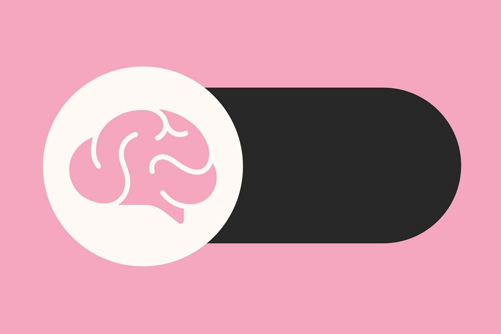 Brain slide icon, editable design