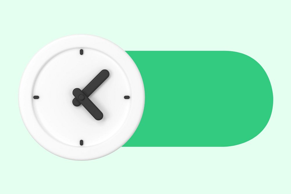 Clock slide icon, editable design