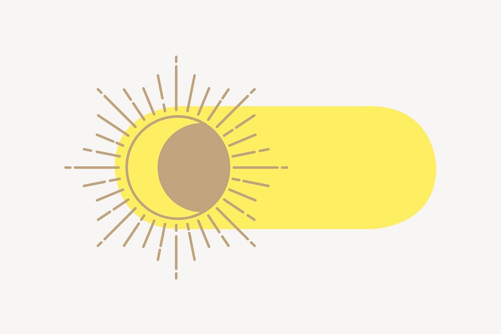 Sun and moon slide icon, editable design