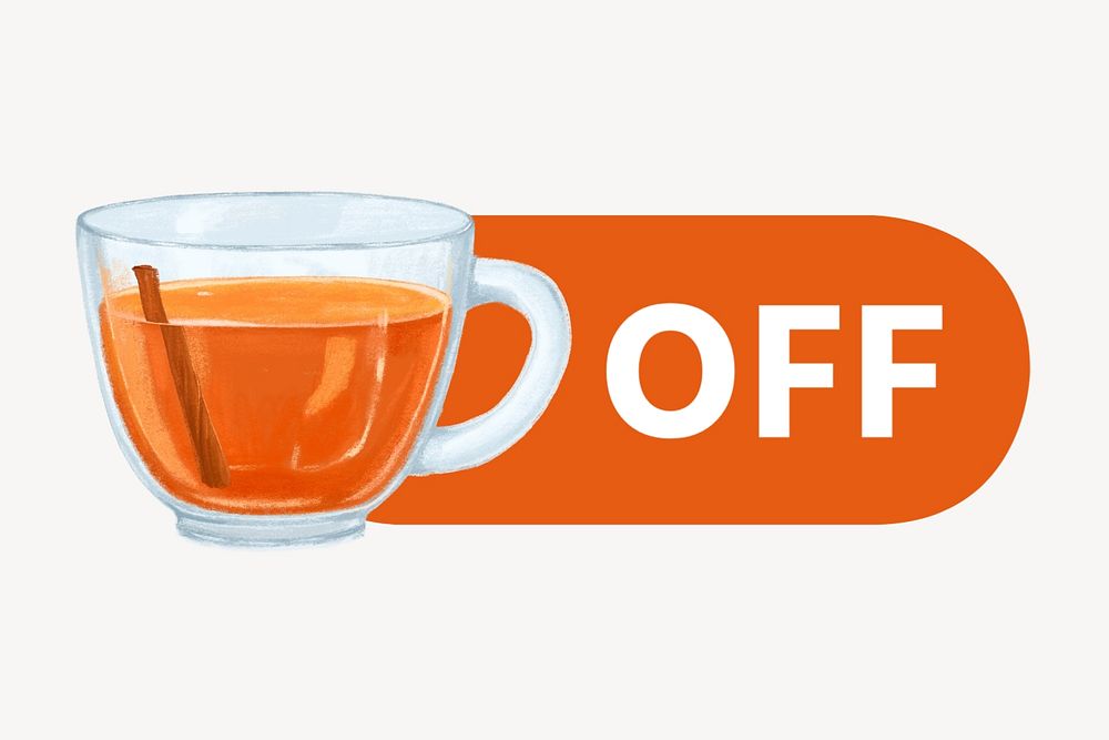 Hot tea slide icon, editable design