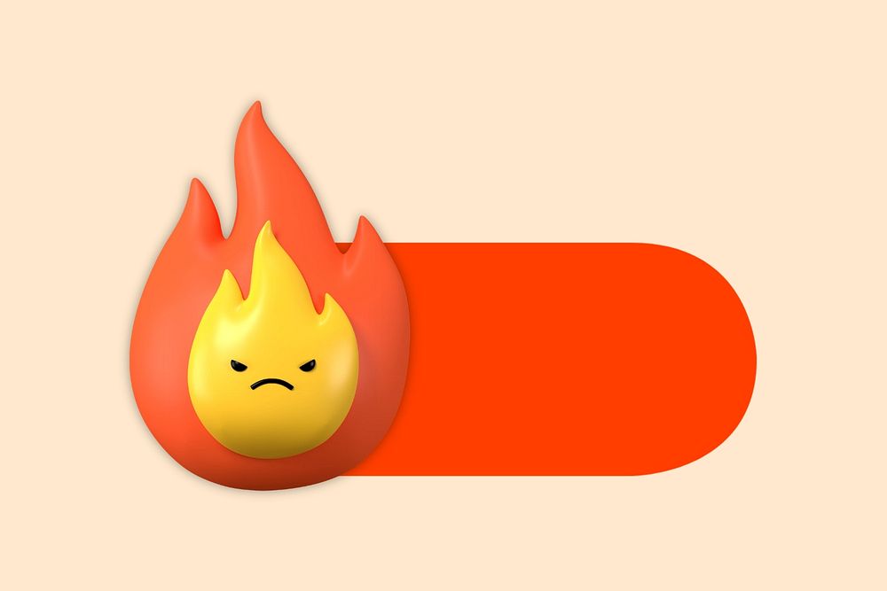 Flame slide icon, editable design