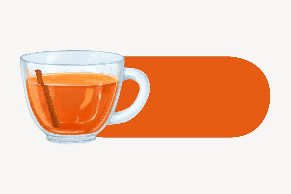 Hot tea slide icon, editable design