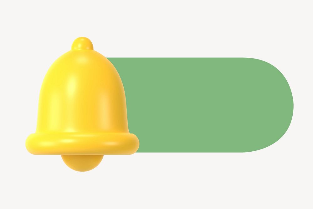 Bell slide icon, editable design