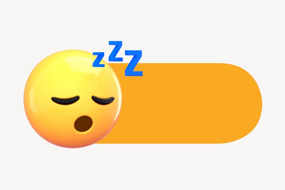 Sleep emoticon slide icon, editable design