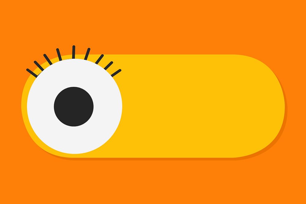 Opened eye slide icon, editable design