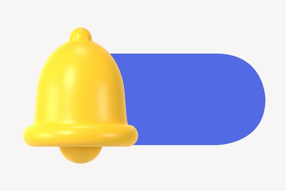 Notification bell slide icon, editable design