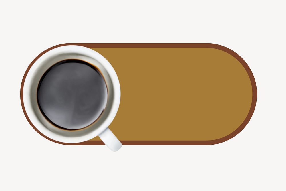 Black coffee slide icon, editable design