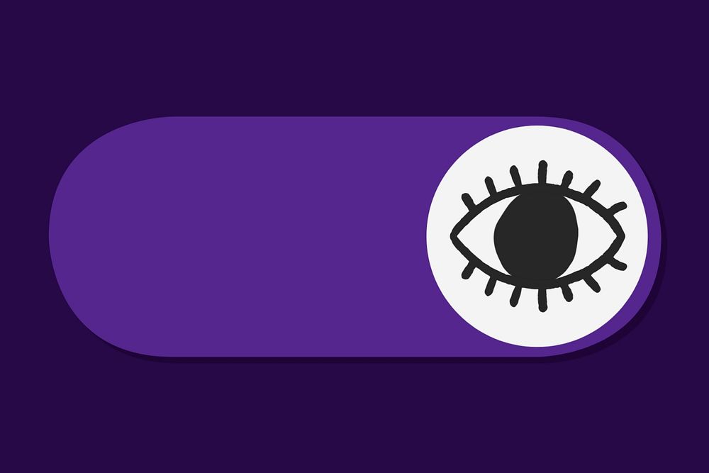 Closed eye slide icon, editable design