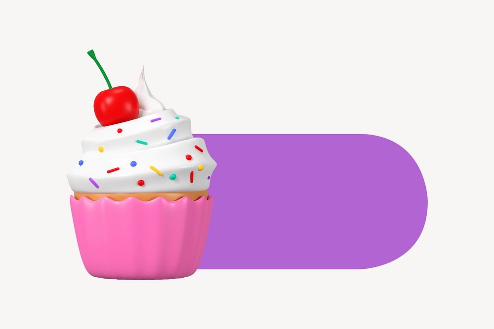 Cupcake slide icon, editable design