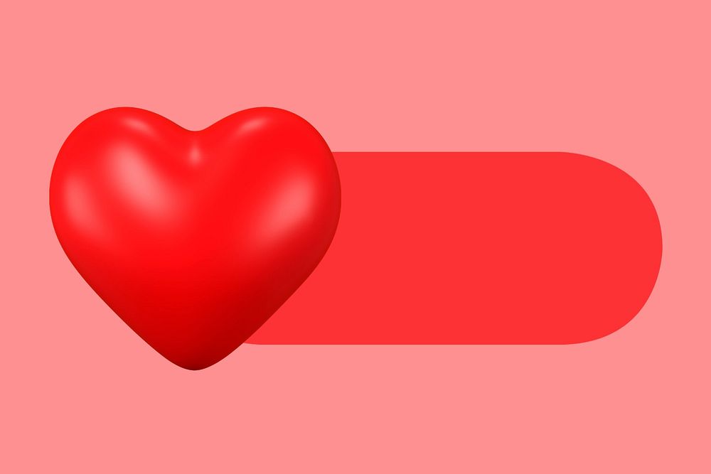 Heart slide icon, editable design