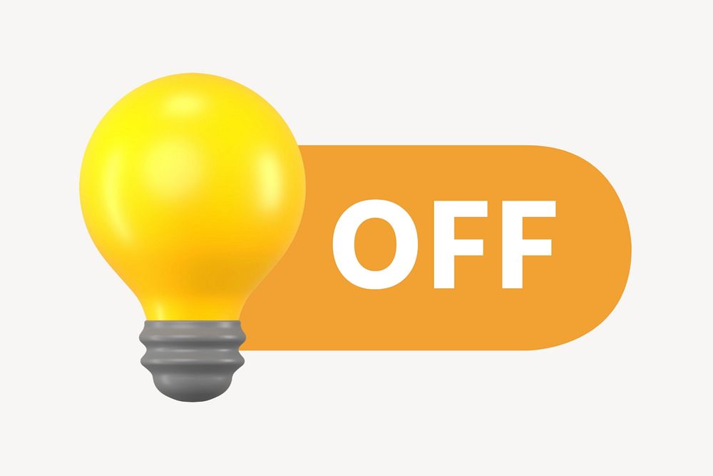 Light bulb slide icon, editable design