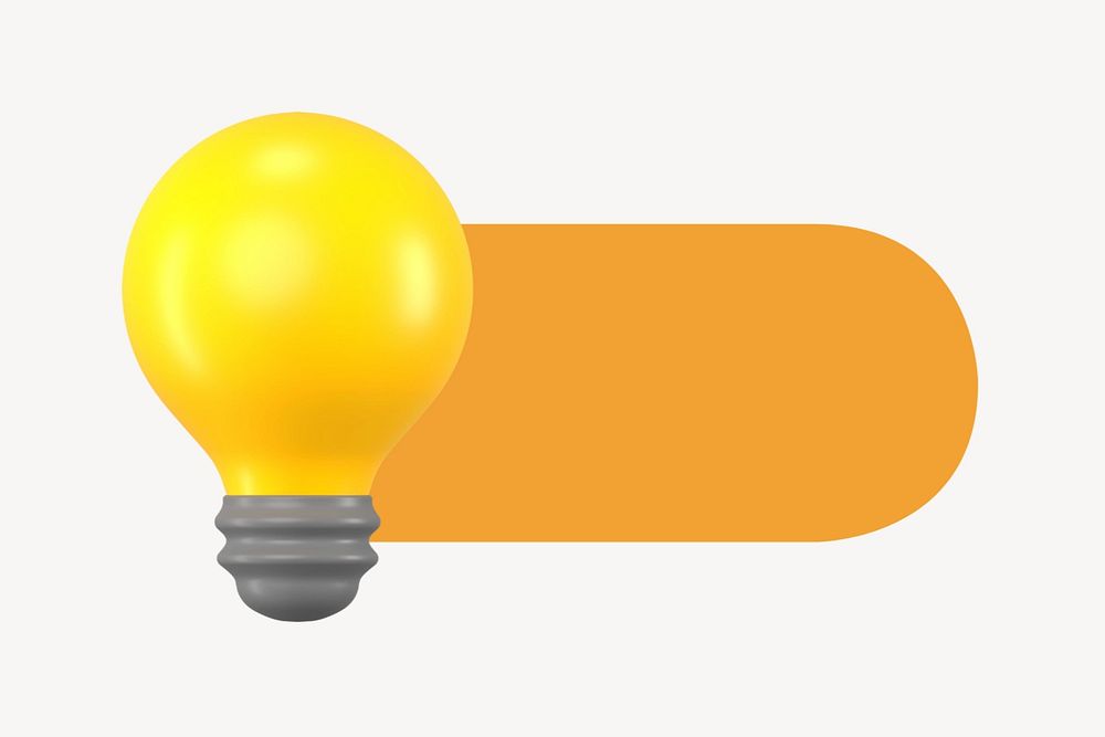 Light bulb slide icon, editable design