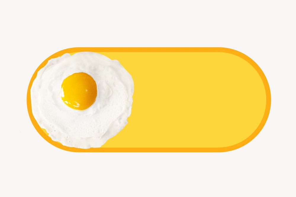 Fried egg slide icon, editable design