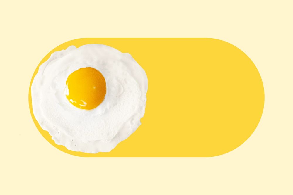 Fried egg slide icon, editable design