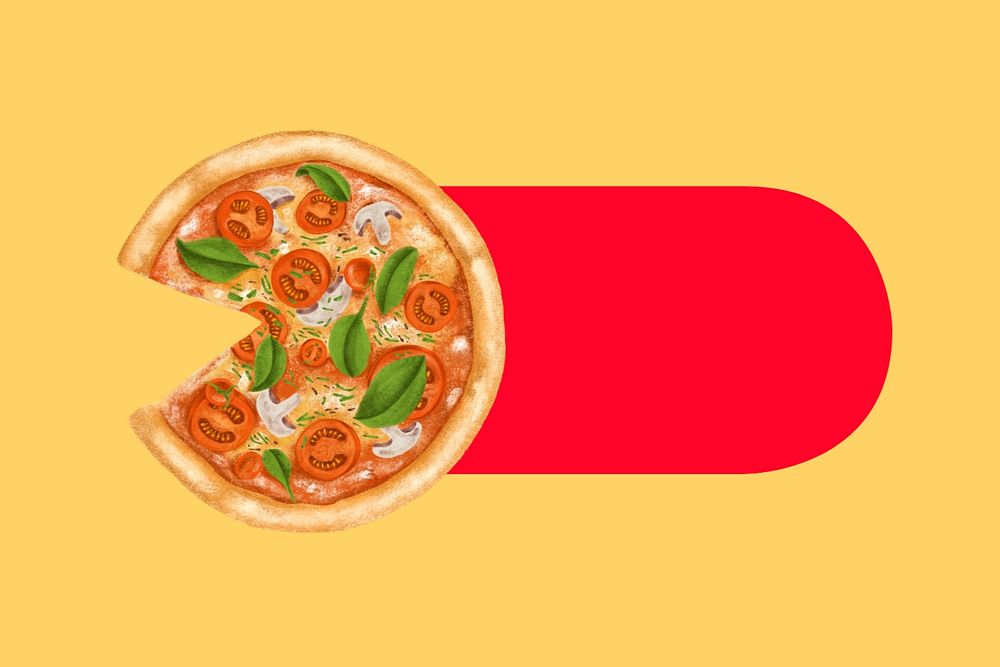 Pizza slide icon, editable design