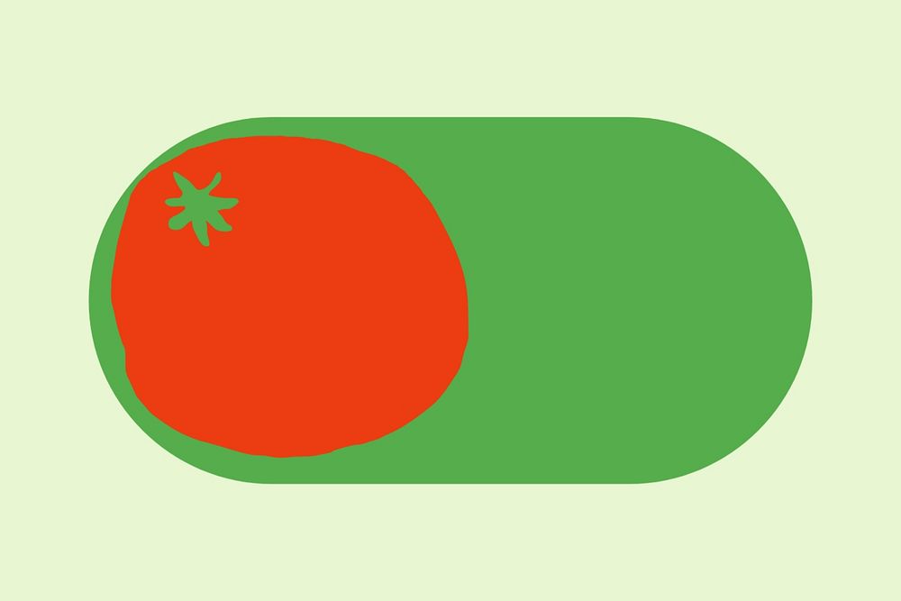 Tomato slide icon, editable design