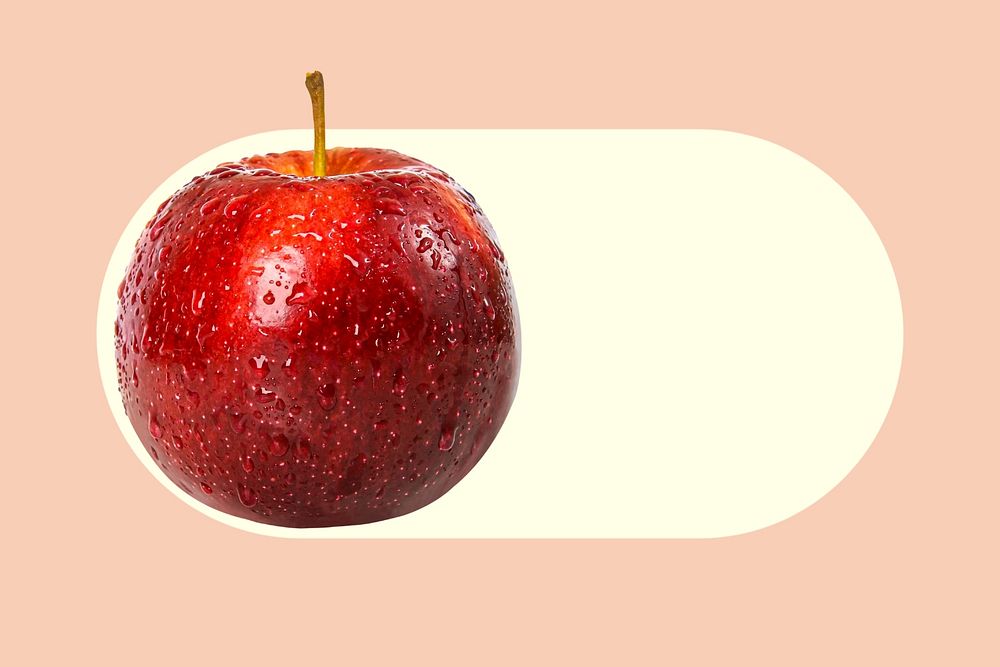 Red apple slide icon, editable design