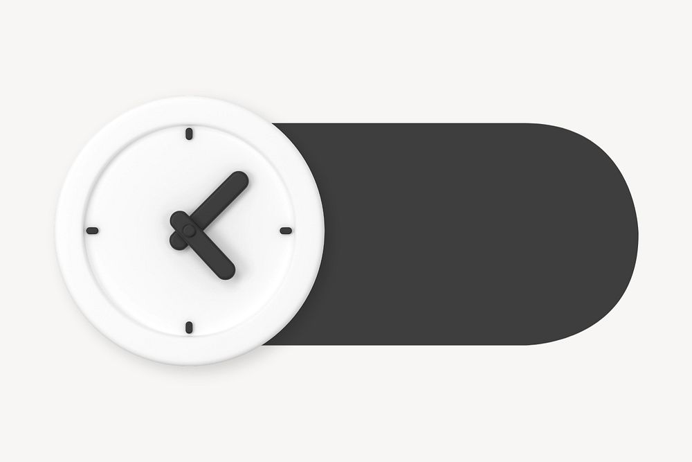 Wall clock slide icon, editable design