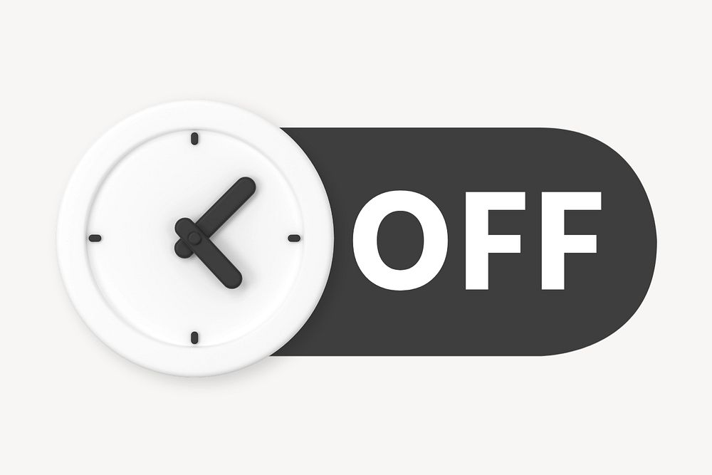 Wall clock slide icon, editable design