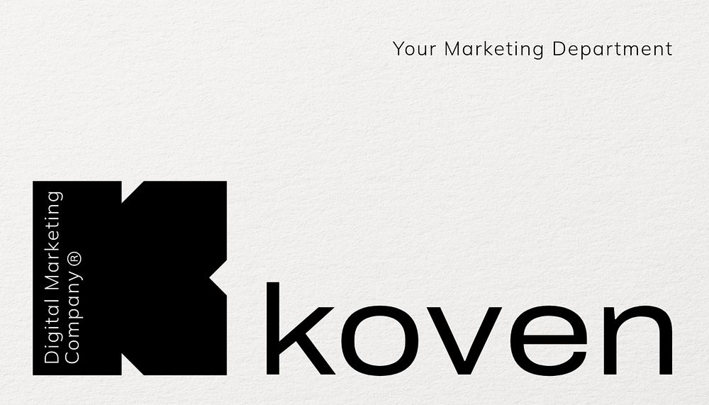 Digital marketing business card template