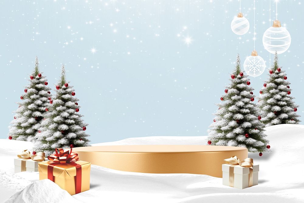 Winter seasonal editable product backdrop