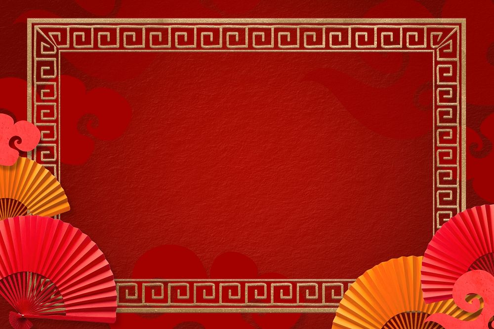 Chinese new year frame editable background